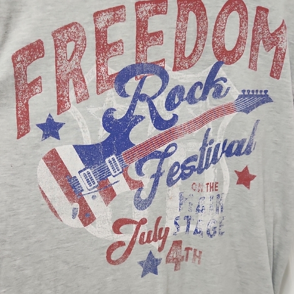 Men's Gray Freedom Rock Festival Tee - Picture 3 of 4